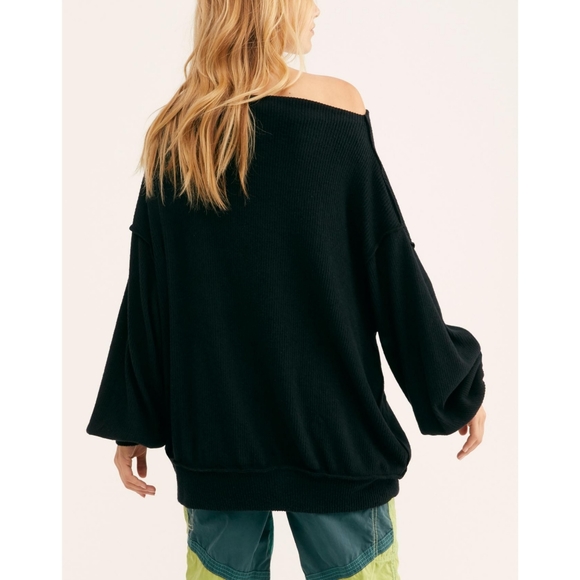 FREE PEOPLE Main Squeeze Hacci Black SM Womens Small - Picture 3 of 5